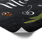 In liefdevolle herinnering winter huwelijksbord poster (Hoek)