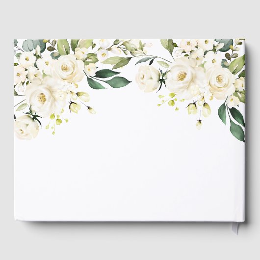 In liefdevolle herinnering Witte bloemen begrafeni Gastenboek (Achterkant)