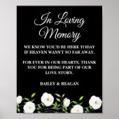 In liefdevolle herinnering Witte Bloemen bruiloft  Poster (Voorkant)