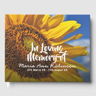 In liefdevolle herinnering Zonnebloem begrafenis Gastenboek