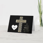 In liefdevolle herinnering zwart en faux goud krui feestdagen kaart (Voorkant)