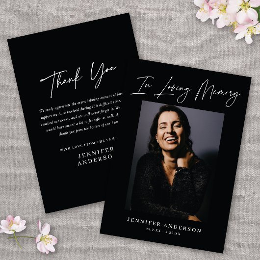 In liefdevolle herinnering Zwarte Memorial Photo C Kaart