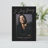In liefdevolle herinnering Zwarte Memorial Photo C Kaart (Staand voorkant)