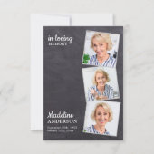 In liefhebbend geheugen 3 Foto Memorial Funeral Sy Bedankkaart (Voorkant)