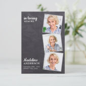 In liefhebbend geheugen 3 Foto Memorial Funeral Sy Bedankkaart (Staand voorkant)