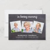 In liefhebbend geheugen 3 Fotocollage sympathie be Bedankkaart (Voorkant)