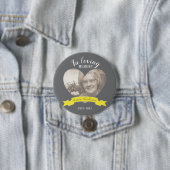 In liefhebbend geheugen geel lint ronde button 7,6 cm (In situ)