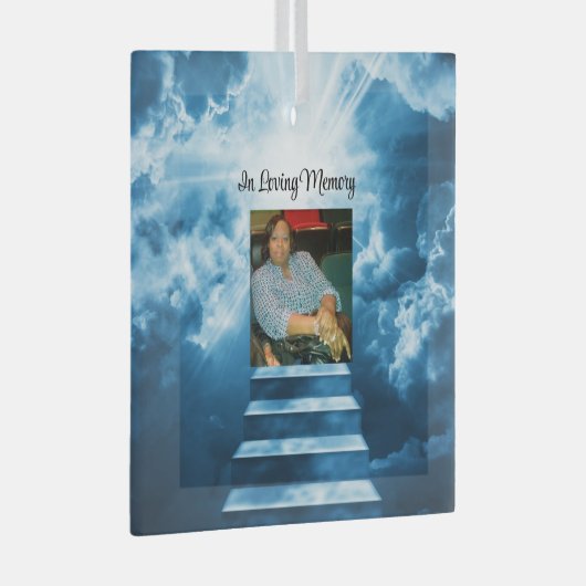 In liefhebbend geheugen glas ornament (Voorkant Rechts)