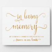 In liefhebbend geheugen Gold bruiloft bord Tableto Fotoplaat (Voorkant)