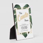 In liefhebbend geheugen Leaf bruiloft sign Tableto Fotoplaat (Zijkant)