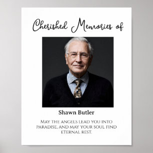 In liefhebbend geheugen, legant Wedding Sign Poster