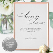 In liefhebbend geheugen, legant Wedding Sign Poster