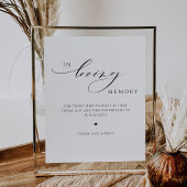 In liefhebbend geheugen, legant Wedding Sign Poster