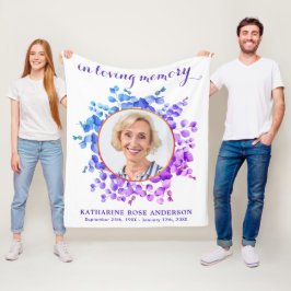 In liefhebbend geheugen Paarse Eucalyptus Foto Mem Fleece Deken