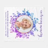 In liefhebbend geheugen Paarse Eucalyptus Foto Mem Fleece Deken (Voorkant (Horizontaal))