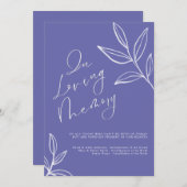 In liefhebbend geheugen van geliefde priliwinkle b (Voorkant / Achterkant)