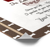 In liefhebbend geheugen van uw hond (bruin) poster (Hoek)