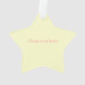 In liefhebbend memory Star Ornament (achterkant)