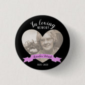 In liefhebbende foto-hartnaamknop/badge ronde button 3,2 cm (Voorkant)
