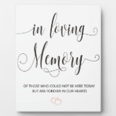 In liefhebbende geheugenbordplaat Tabletop Plaque  Fotoplaat (Voorkant)