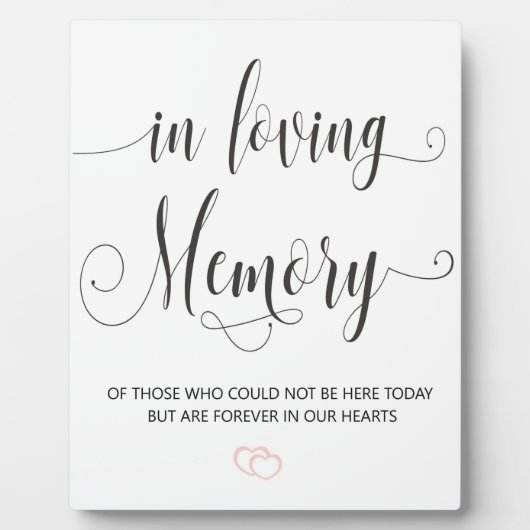 In liefhebbende geheugenbordplaat Tabletop Plaque  Fotoplaat (Voorkant)