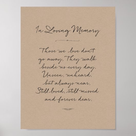 In liefhebbende herinnering, begrafenis, Rustic Poster (Voorkant)