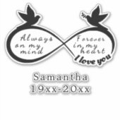 in liefhebbende herinneringen Papa of mam autowrak Sticker (Voorkant)