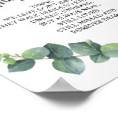 In liefhebbende Memory Wedding Memorial Table Sign Poster (Hoek)