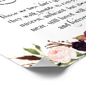 In liefhebbende Memory Wedding Memorial Table Sign Poster (Hoek)