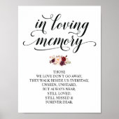 In liefhebbende Memory Wedding Memorial Table Sign Poster (Voorkant)