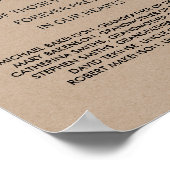 In liefhebbende Memory Wedding Memorial Table Sign Poster (Hoek)