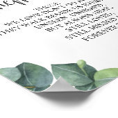 In liefhebbende Memory Wedding Memorial Table Sign Poster (Hoek)