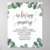 In liefhebbende Memory Wedding Memorial Table Sign Poster (Voorkant)