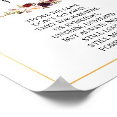 In liefhebbende Memory Wedding Memorial Table Sign Poster (Hoek)