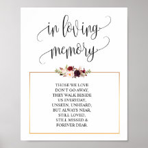 In liefhebbende Memory Wedding Memorial Table Sign
