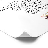 In liefhebbende Memory Wedding Memorial Table Sign Poster (Hoek)