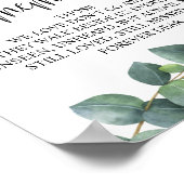 In liefhebbende Memory Wedding Memorial Table Sign Poster (Hoek)