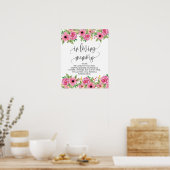 In liefhebbende Memory Wedding Memorial Table Sign Poster (Keuken)