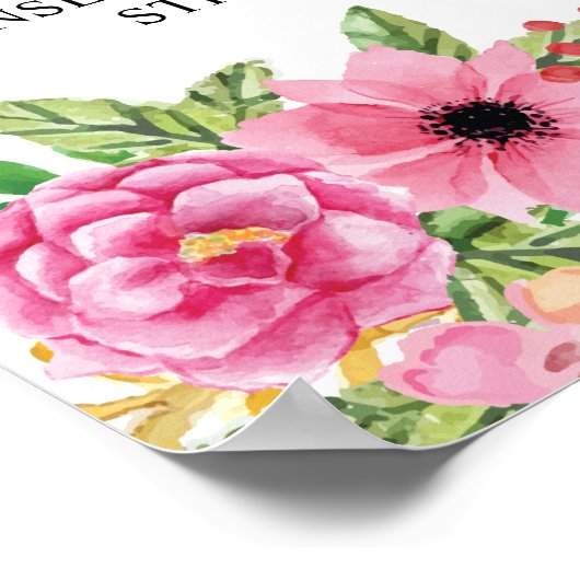 In liefhebbende Memory Wedding Memorial Table Sign Poster (Hoek)