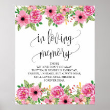 In liefhebbende Memory Wedding Memorial Table Sign