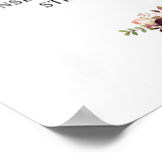 In liefhebbende Memory Wedding Memorial Table Sign Poster (Hoek)