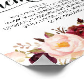 In liefhebbende Memory Wedding Memorial Table Sign Poster (Hoek)