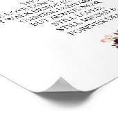 In liefhebbende Memory Wedding Memorial Table Sign Poster (Hoek)