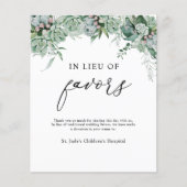 In Lieu des Favors Donation Sign (Voorkant)