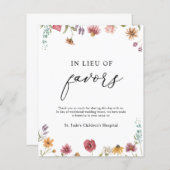 In Lieu des Favors Donation Sign (Voorkant / Achterkant)