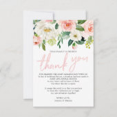 In Lieu Favors Dank u dat u Kaart Floral plaatst (Voorkant)