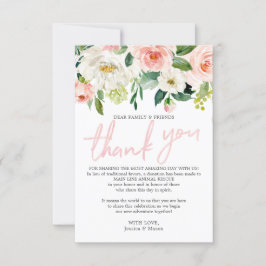 In Lieu Favors Dank u dat u Kaart Floral plaatst