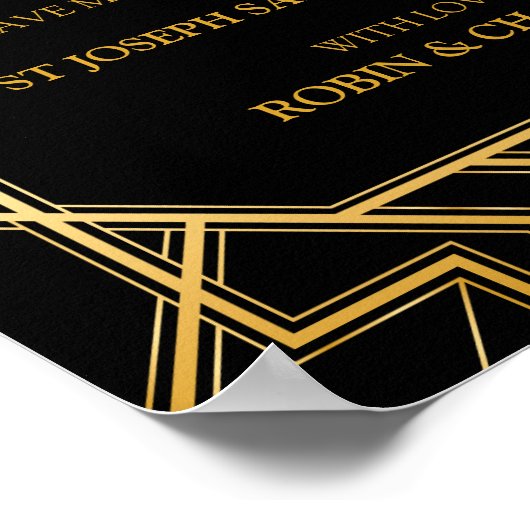 In Lieu of Favor Wedding Sign | Gatsby Art Deco Poster (Hoek)