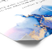 In Lieu of Favors Waterverf Charity Wedding Sign Poster (Hoek)