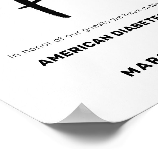 In lieu of favors wedding sign poster (Hoek)